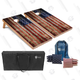 Cornhole set with American flag theme